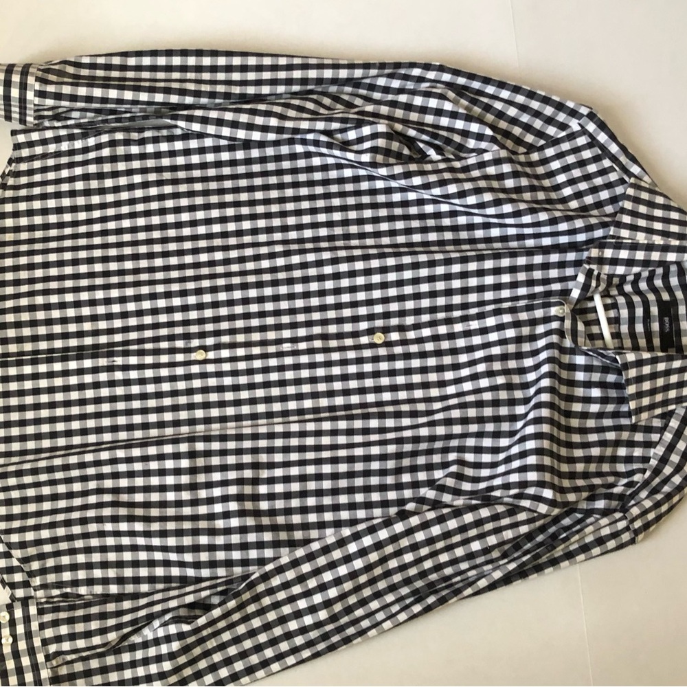 Men's Black and White Checkered Shirt